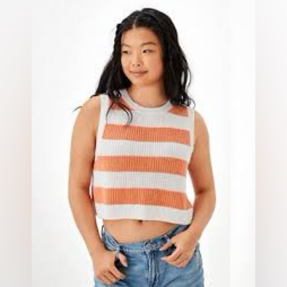 American Eagle Knitted Striped Vest
